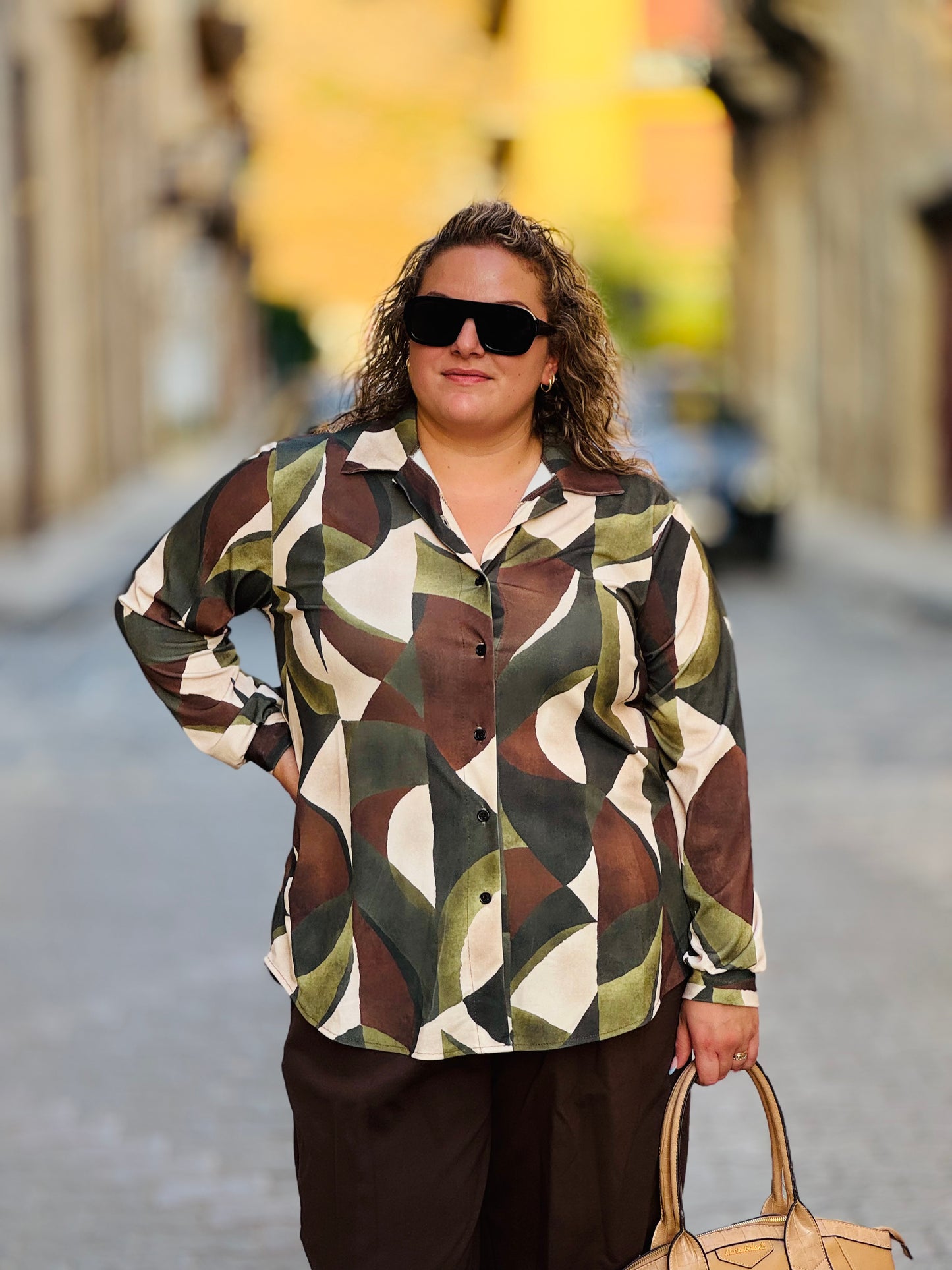 Camicia Geometrica Curvy Chic