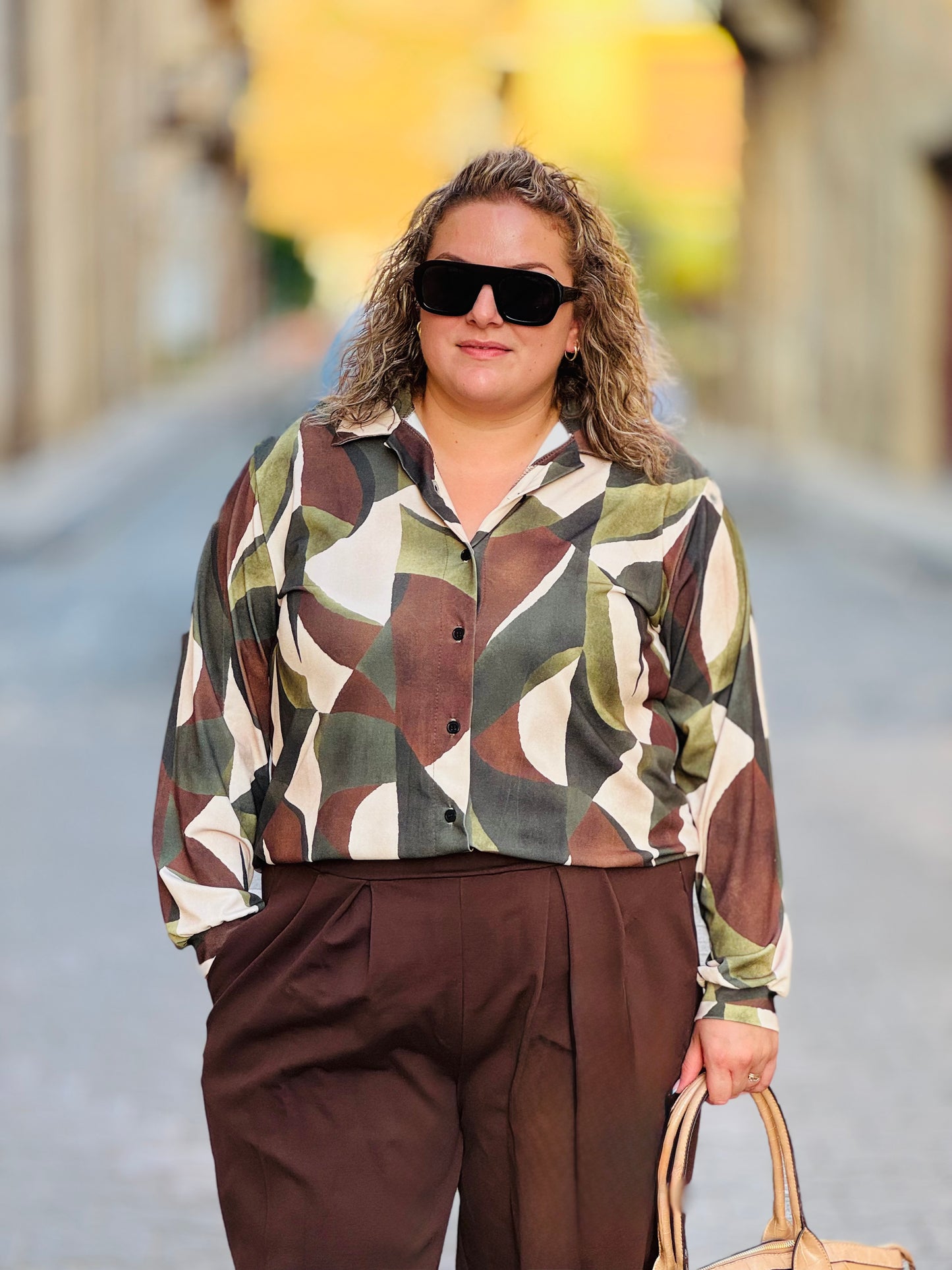 Camicia Geometrica Curvy Chic