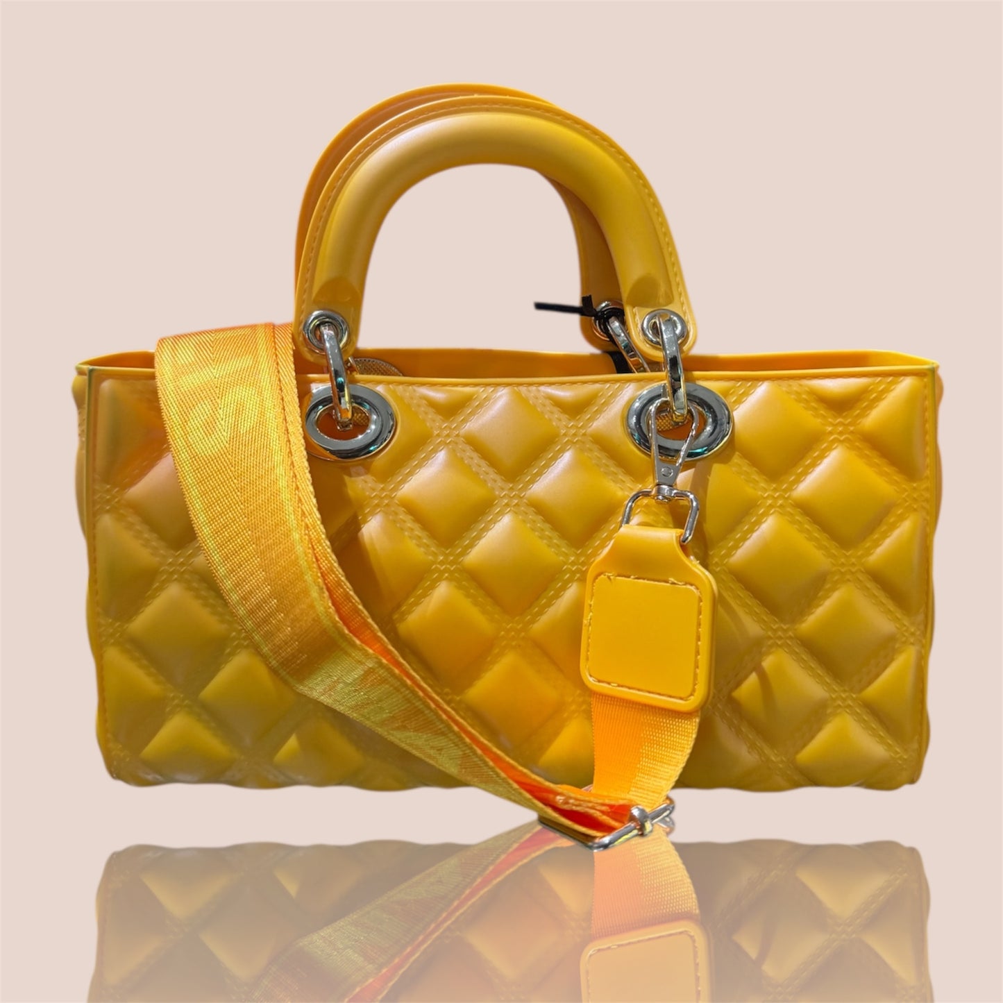 Marc Ellis Flat – Borsa Rettangolare Gialla in Plastica