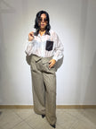 Elisa – Camicia Bianca con Taschino a Contrasto