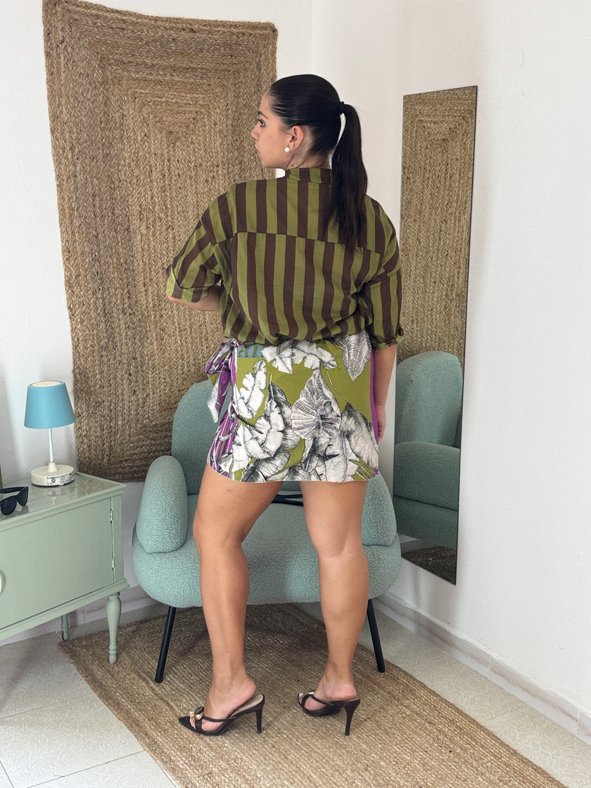 CAMICIA RIGHE VERDE