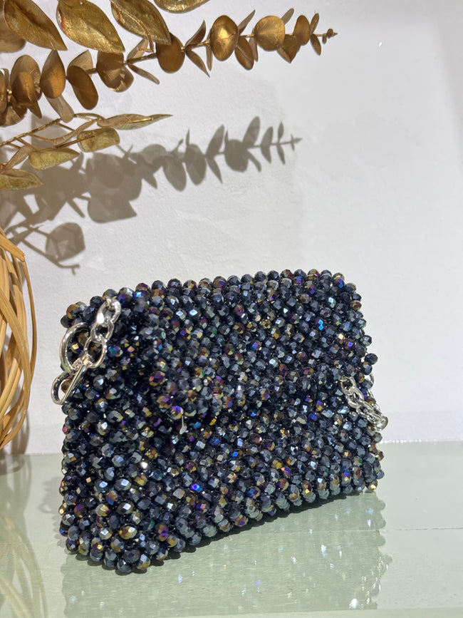 Borsa Gioiello Blu/Nera – Handmade