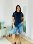 T-shirt Star in viscosa Blu