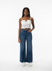Jeans wide leg vita alta
