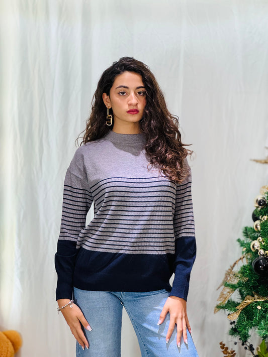 Maglione Bicolor Stripes