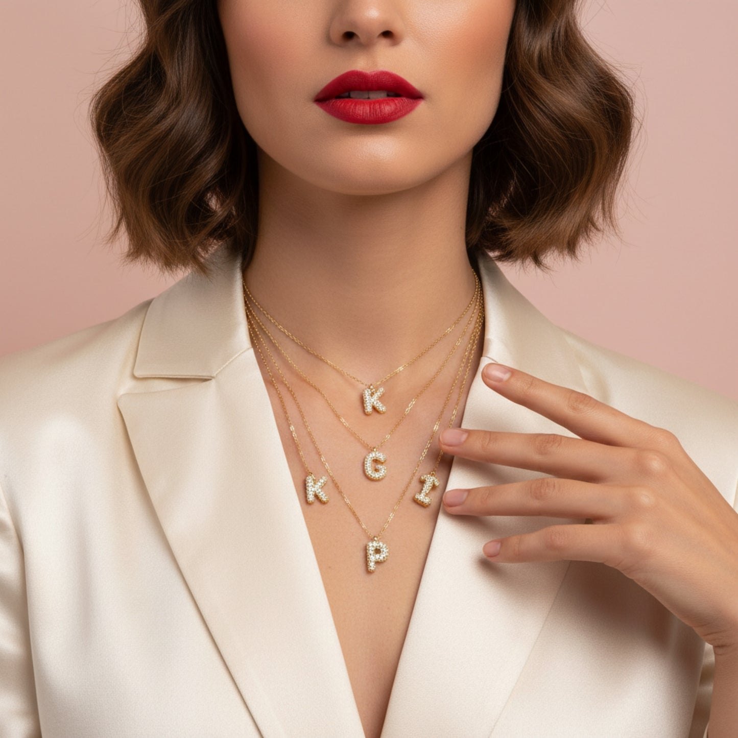 Collana con iniziali – Acciaio Inox