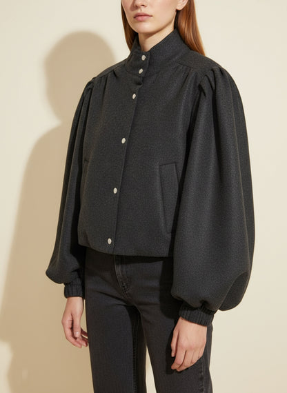 Giubbino Donna Corto con Maniche a Palloncino