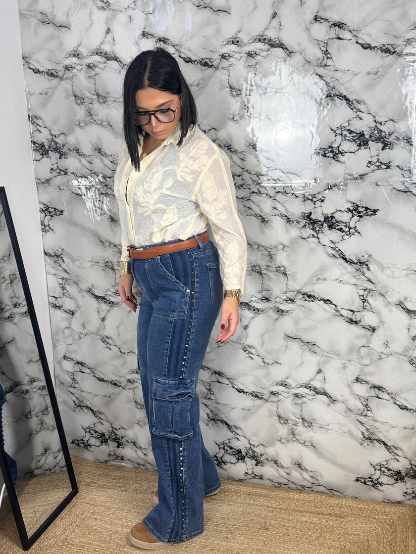 JEANS CARGO CON TASCONI — “Urban Pocket”