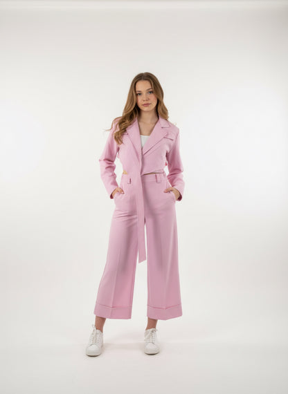 COMPLETO BLAZER CROP+ PANTALONE