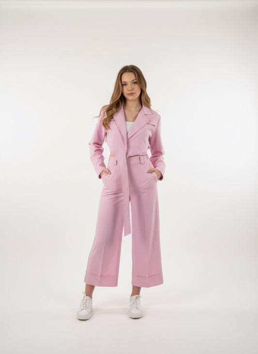 COMPLETO BLAZER CROP+ PANTALONE