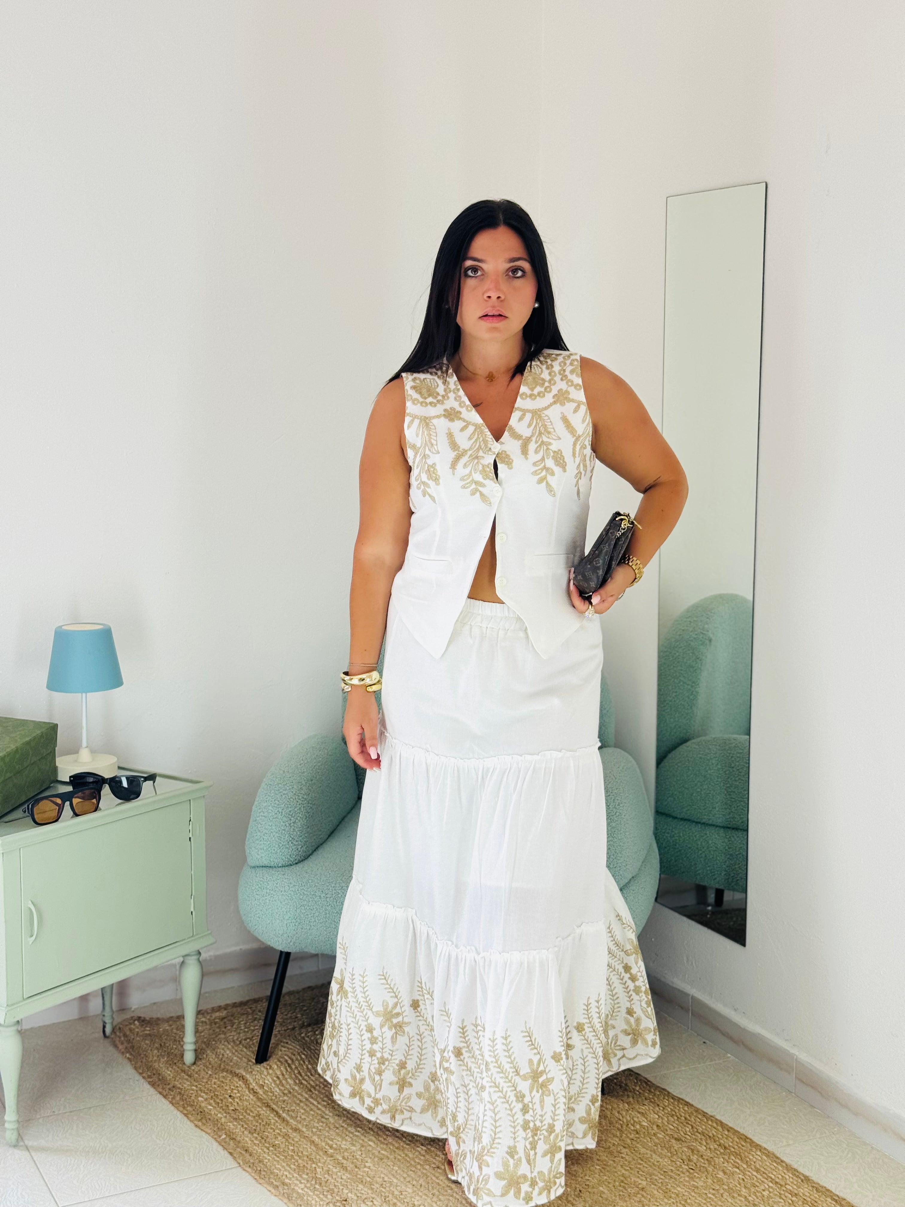 Gilet Ricamo Boho