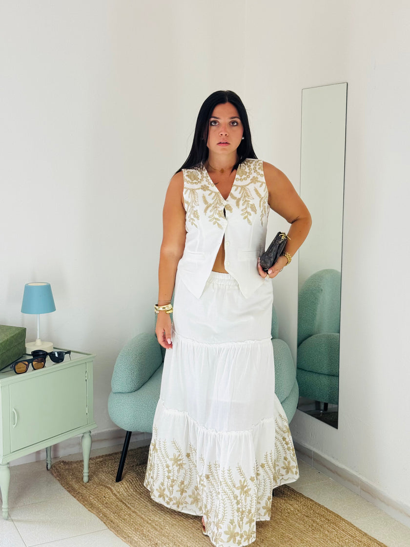Gilet Ricamo Boho
