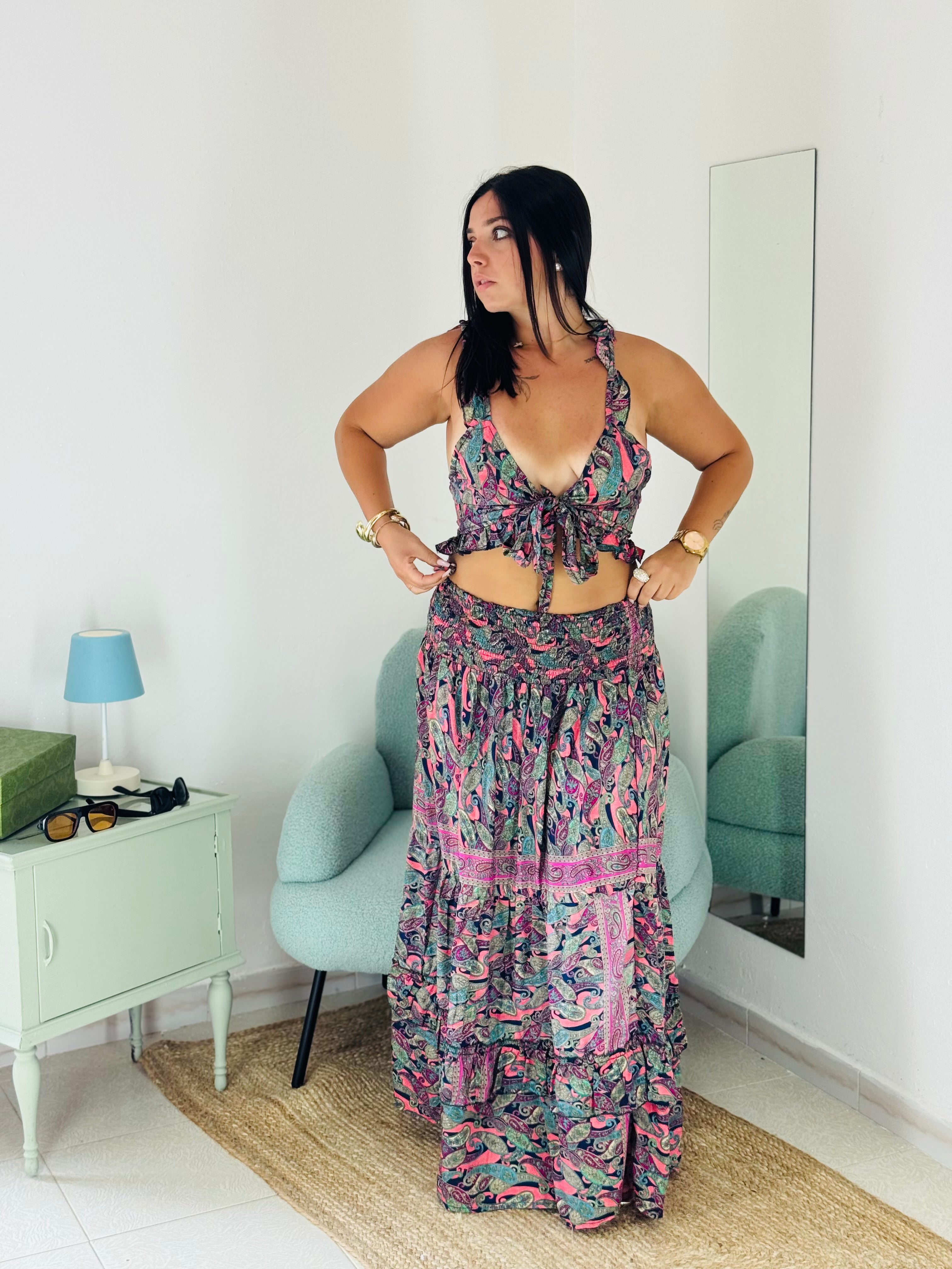Set Gonna e Top Boho