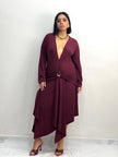 ABITO GIULIA MIDI BORDEAUX