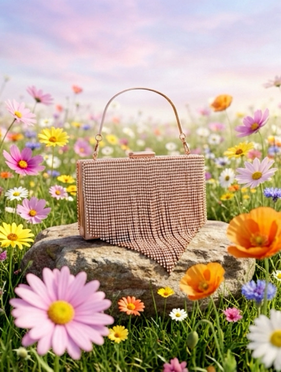 Borsa gioiello con frange