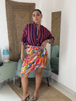 CAMICIA RIGHE VIOLA