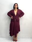 ABITO GIULIA MIDI BORDEAUX