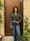 Noir – Giacca Cropped in Ecopelle
