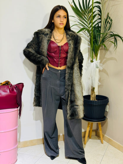 Pelliccia Ecologica Grigio Fumo