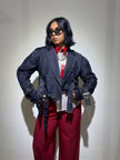 Rebel – Giacca Denim Sartoriale con Cinture