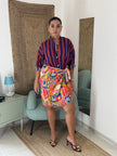 CAMICIA RIGHE VIOLA