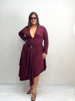 ABITO GIULIA MIDI BORDEAUX