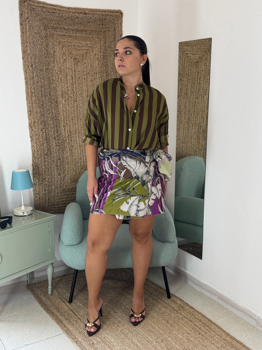 CAMICIA RIGHE VERDE