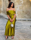 Abito lungo satin