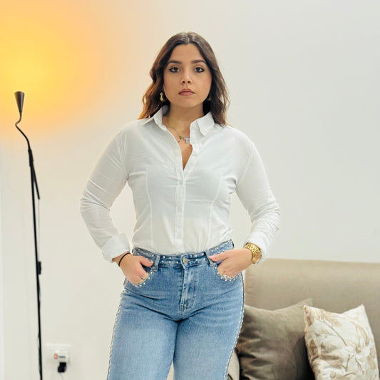 Camicia Bianca Donna Classica – Taglio Slim Elegant