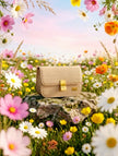 Mini bag beige effetto cocco Enrico coveri