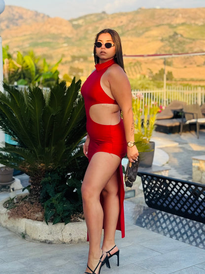 Abito Cowl Monocromatico