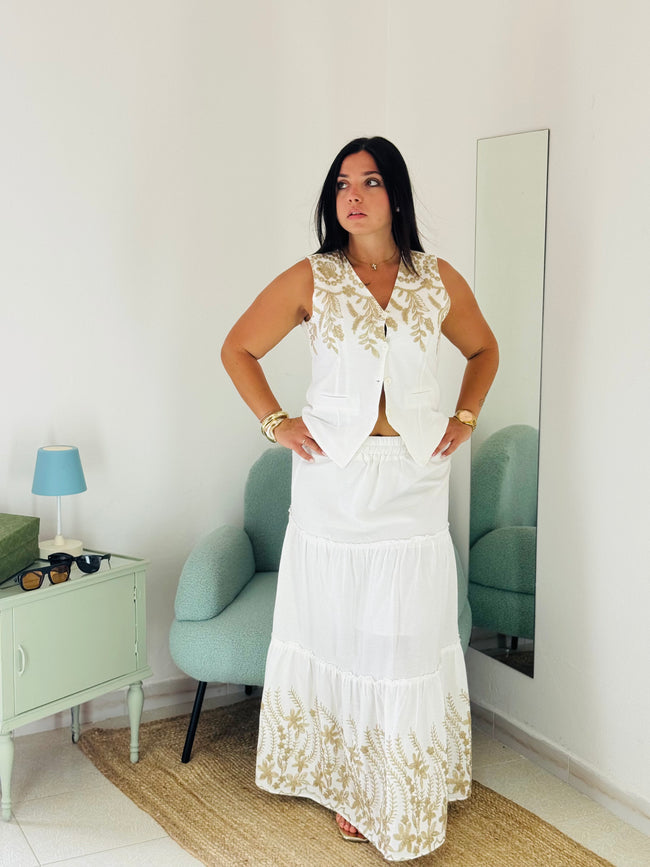 Gilet Ricamo Boho