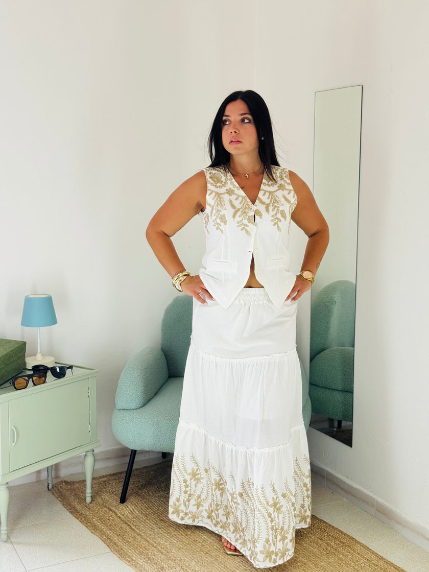 Gilet Ricamo Boho