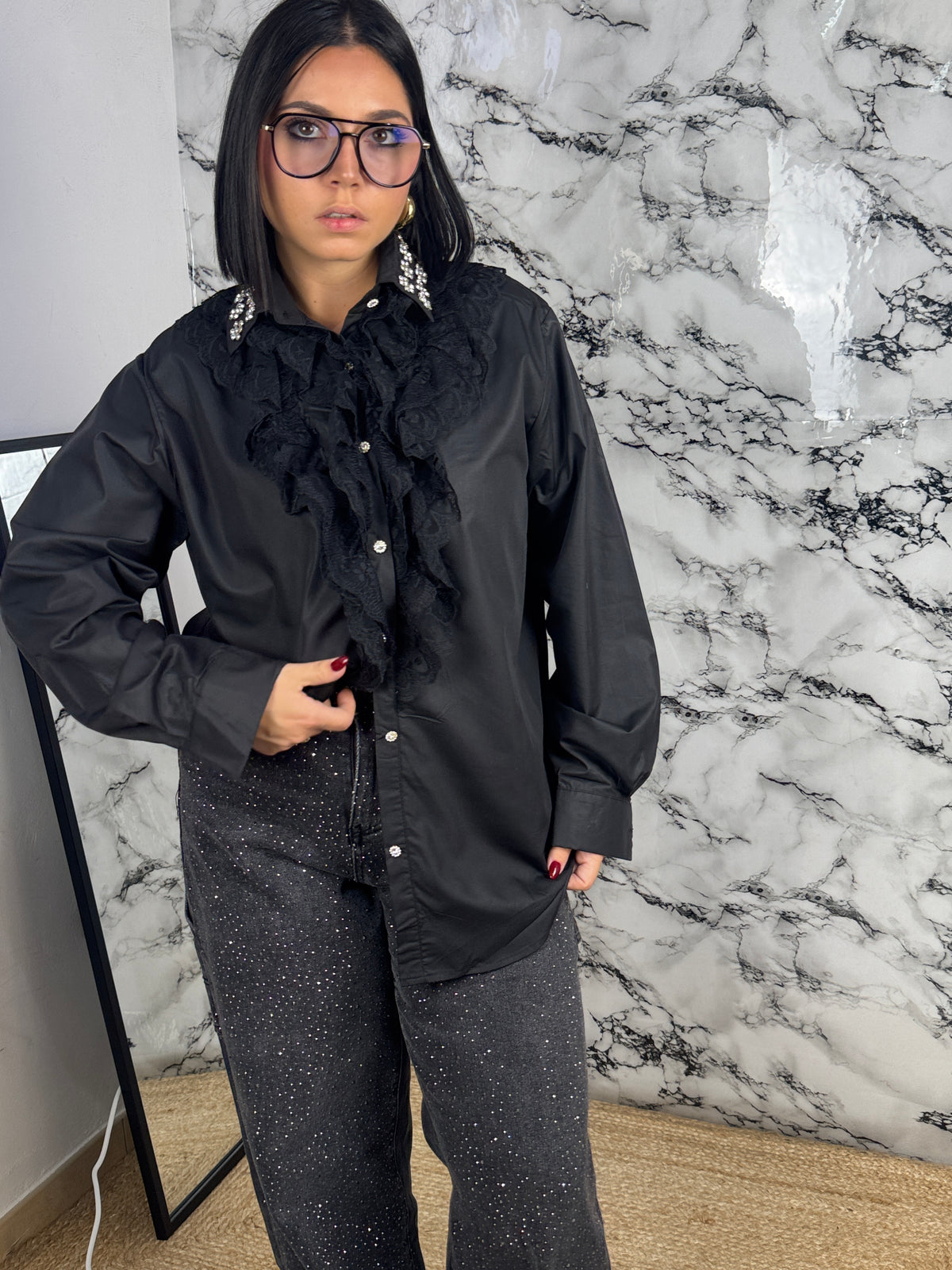 CAMICIA CON ROUCHES — “Romance”