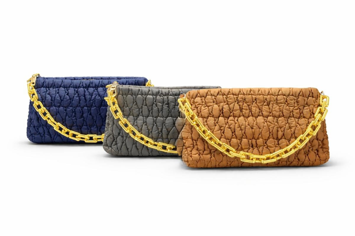 Bag Trapuntata con Catena Oro