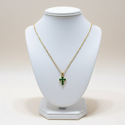 Collana con croce colorata – Acciaio Inox