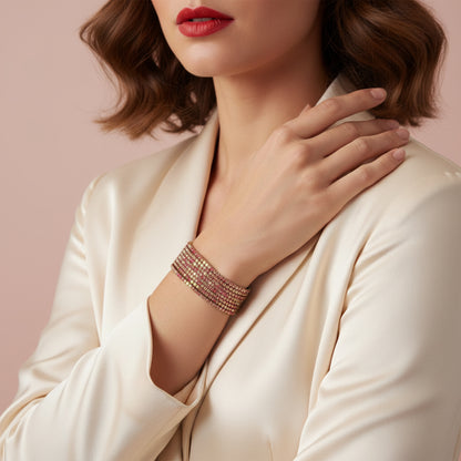 Bracciale multicolor a fili sottili – Acciaio Inox