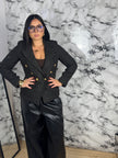 Blazer Bouclé Nero – Golden Touch