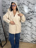 CARDIGAN CON CAPPUCCIO — “Soft Camel”