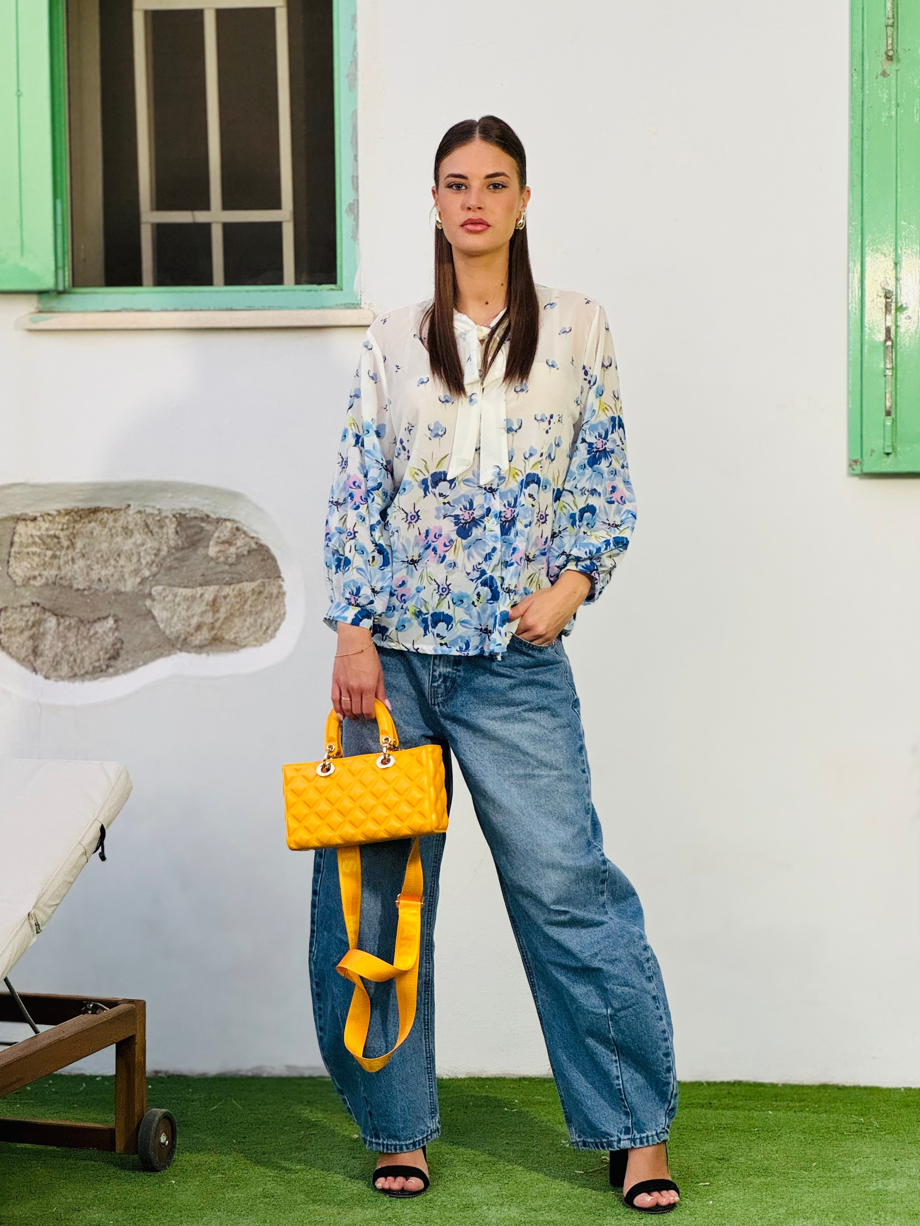Marc Ellis Flat – Borsa Rettangolare Gialla in Plastica