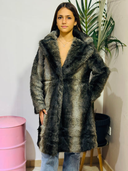 Pelliccia Ecologica Grigio Fumo