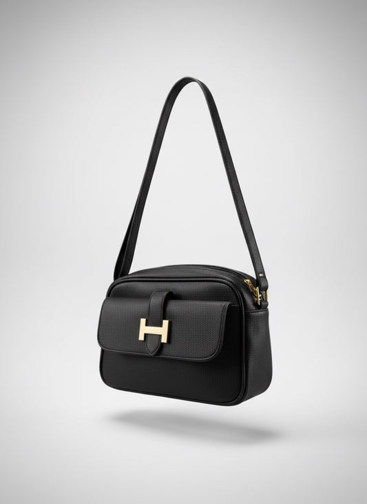 Borsa a tracolla con dettaglio metallico