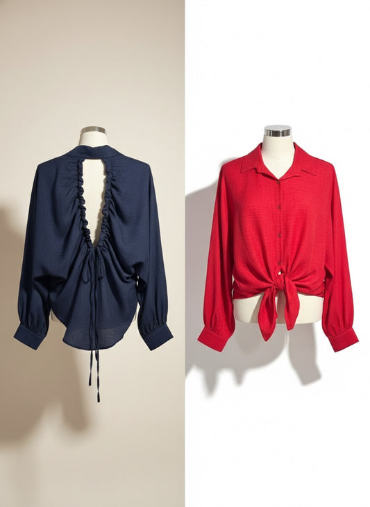 Camicia Over con Ricciatura