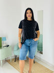T-shirt Star in viscosa Nero