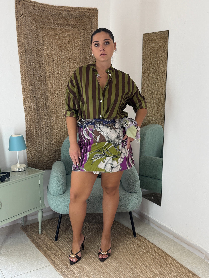CAMICIA RIGHE VERDE