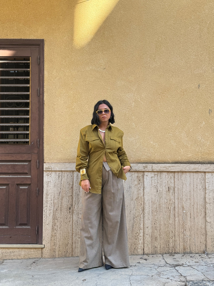 Olive – Camicia Verde Utility con Tasche