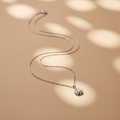 Collana Fiore con Strass – Acciaio Inox