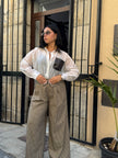 Elisa – Camicia Bianca con Taschino a Contrasto