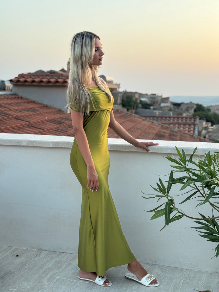 Abito lungo satin