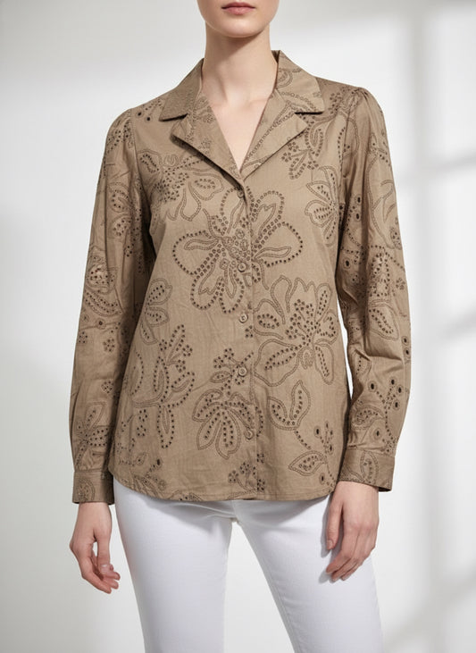 CAMICIA STAMPATA BEIGE